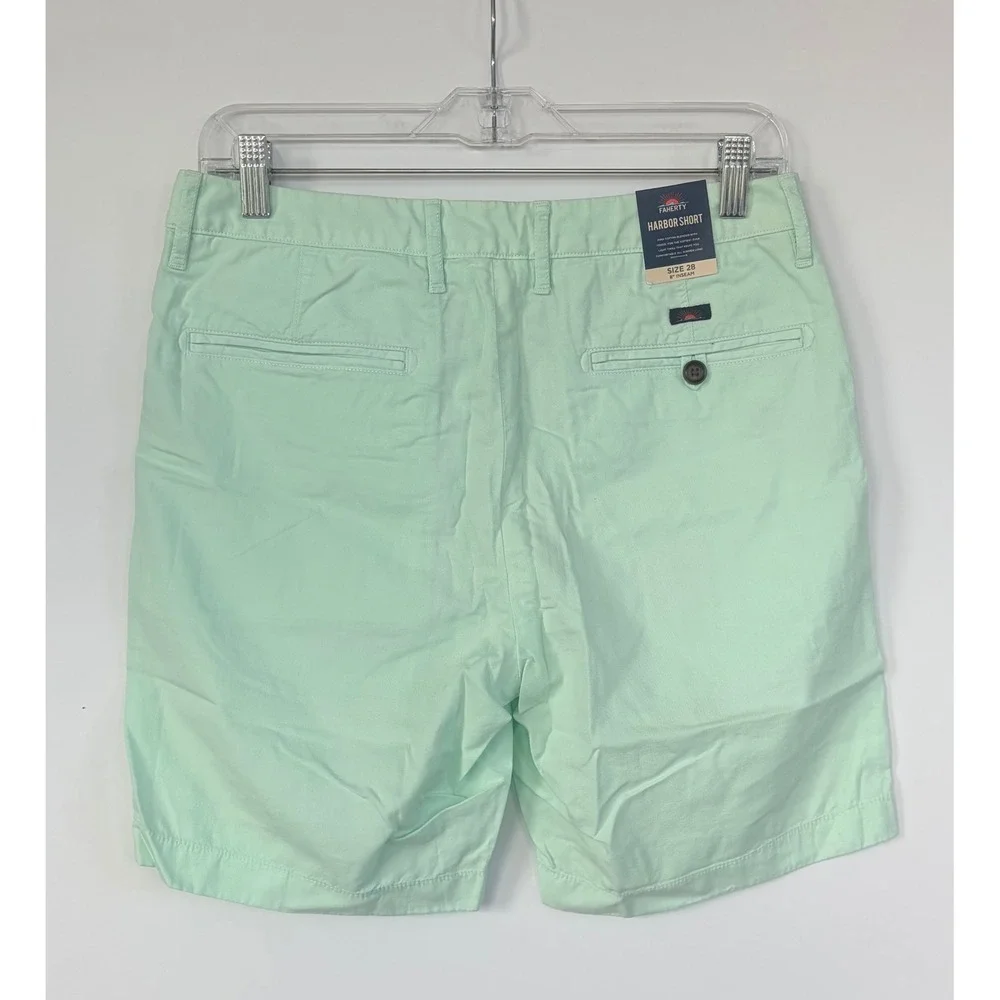 Faherty Resort All Day Harbor Short Mint Green‎ Pima Cotton Tencel Twill New